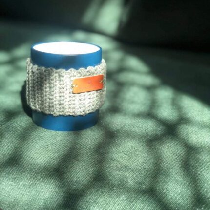 كوب بغطاء كروشيه